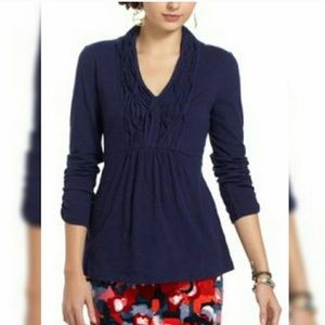 ANTHRO / DELETTA / LONG SLEEVE TEE SZ LARGE